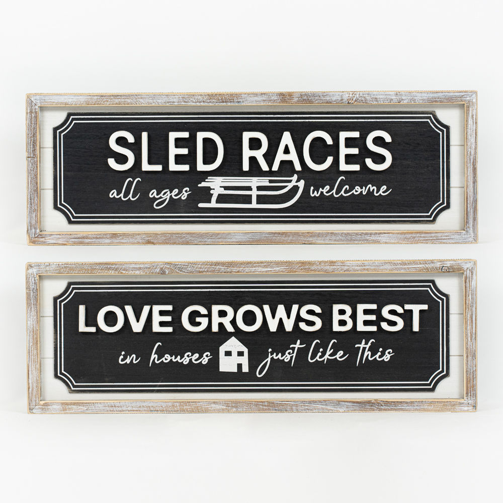 Reverse SLEDHOUSES shiplap Sign - Bombay Mercantile