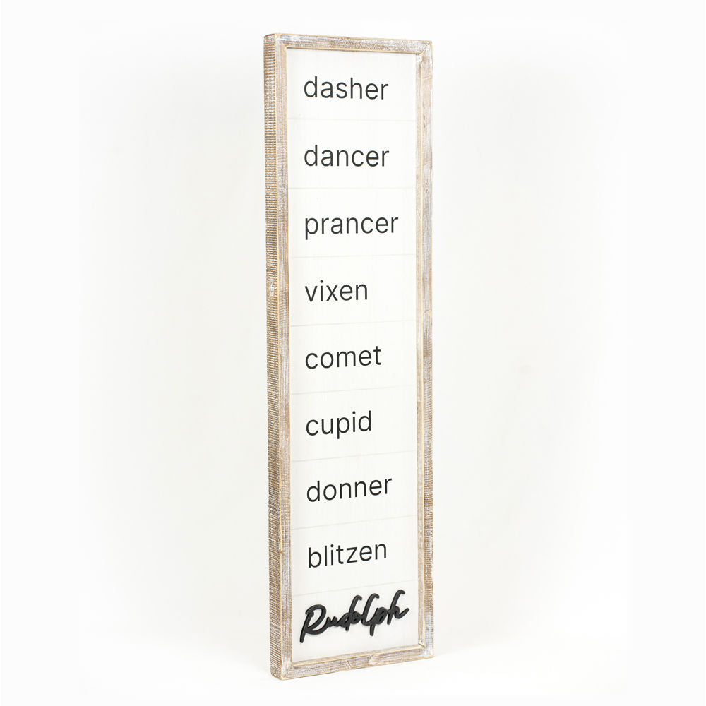 Reverse Rudolph/ dancing framed Sign - Bombay Mercantile
