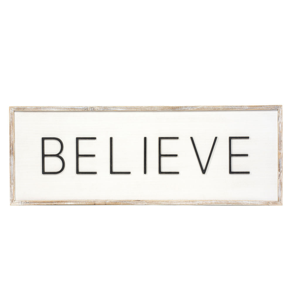 Reverse Believe/ Home framed Sign - Bombay Mercantile