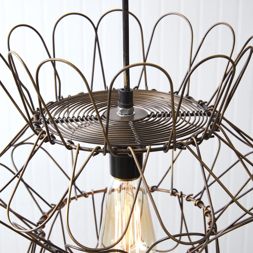 Small Wire Egg Basket Pendant Lamp - Bombay Mercantile