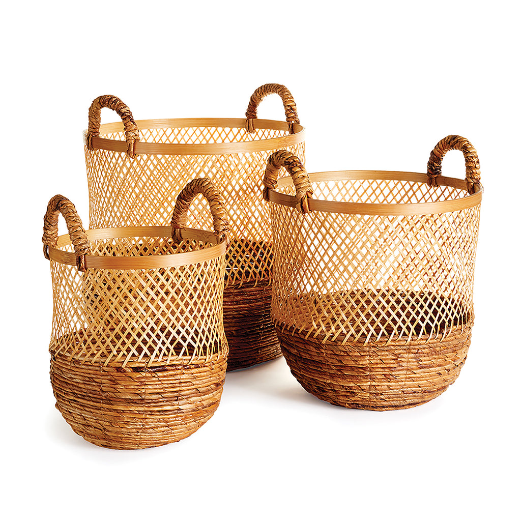 KOLAKA ROUND BASKETS, SET OF 3 - The Nifty Decor