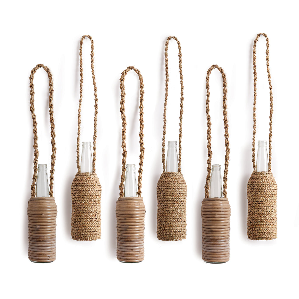 HANGING BOTTLE VASES, SET OF 6 - The Nifty Decor