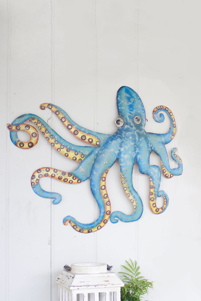 Hammered octopus wall hanging - The Nifty Decor