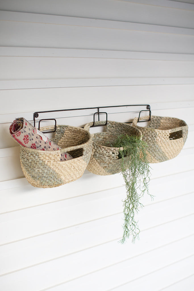 Hanging seagrass baskets, Set of 3 - The Nifty Decor