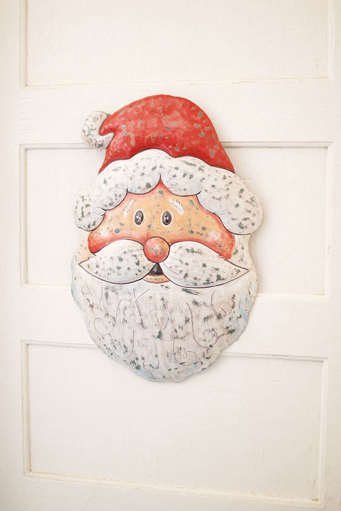 Metal santa door hanger - The Nifty Decor