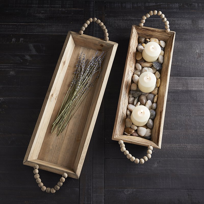 Wooden Tray - Large - Bombay Mercantile