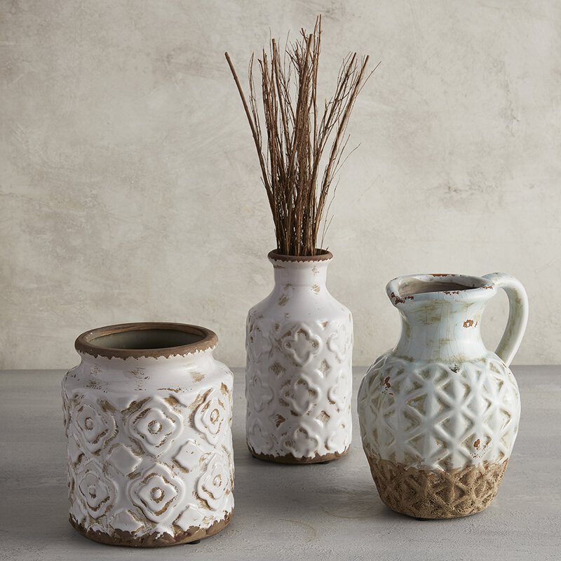Cream Bottle Vase - Bombay Mercantile