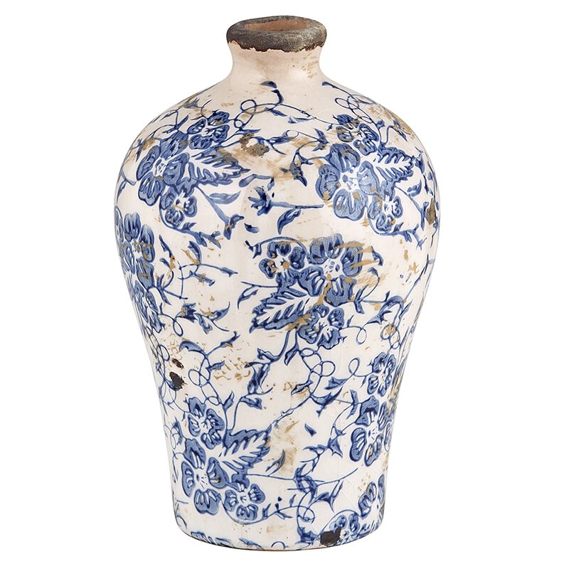 Vintage Blue Vase - Bombay Mercantile