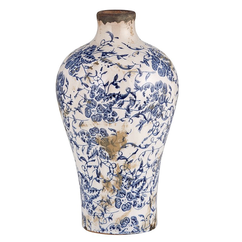 Vintage Blue Vase - Bombay Mercantile