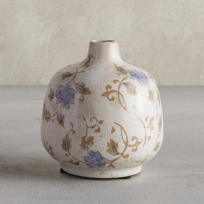 Floral print Bud Vase - Bombay Mercantile