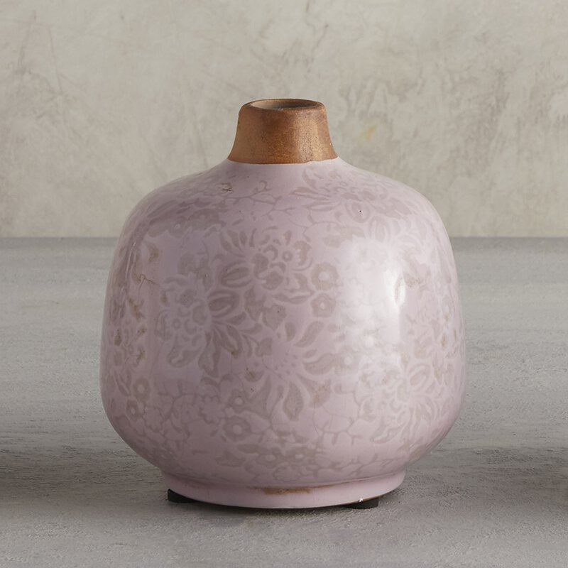 Floral print Bud Vase - Bombay Mercantile