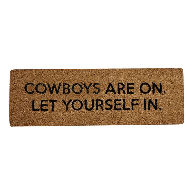 Door Mat - Cowboys Are On - Bombay Mercantile