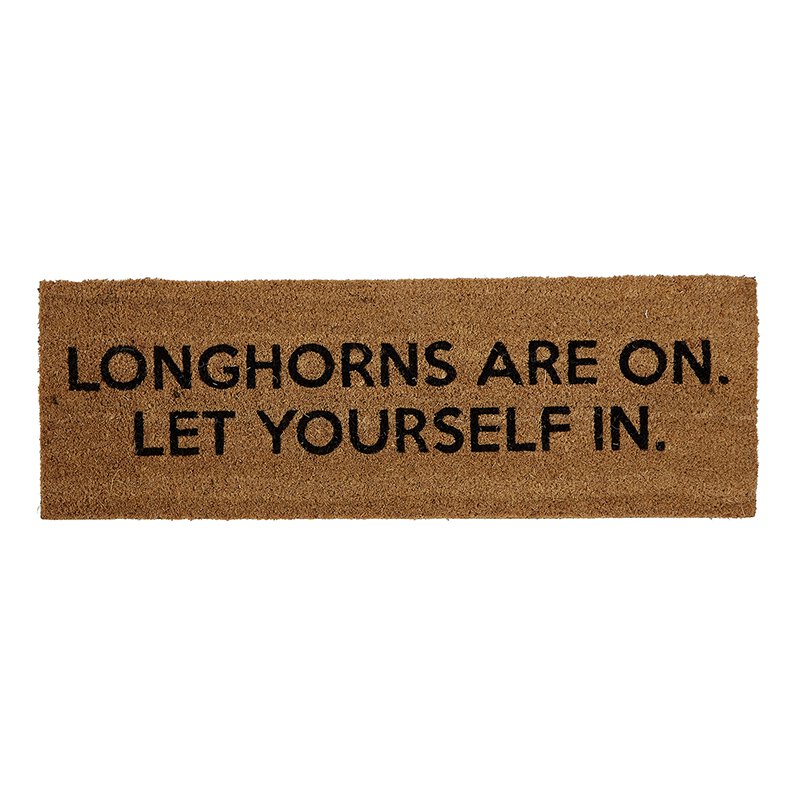 Door Mat - Longhorns Are On - Bombay Mercantile