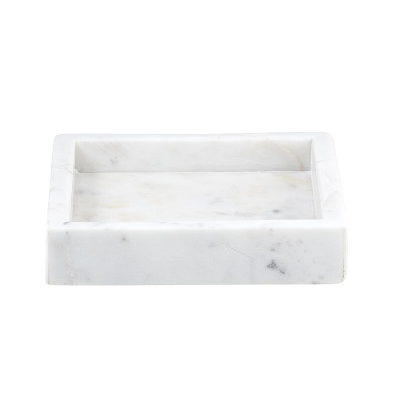 White Marble Tray - Bombay Mercantile