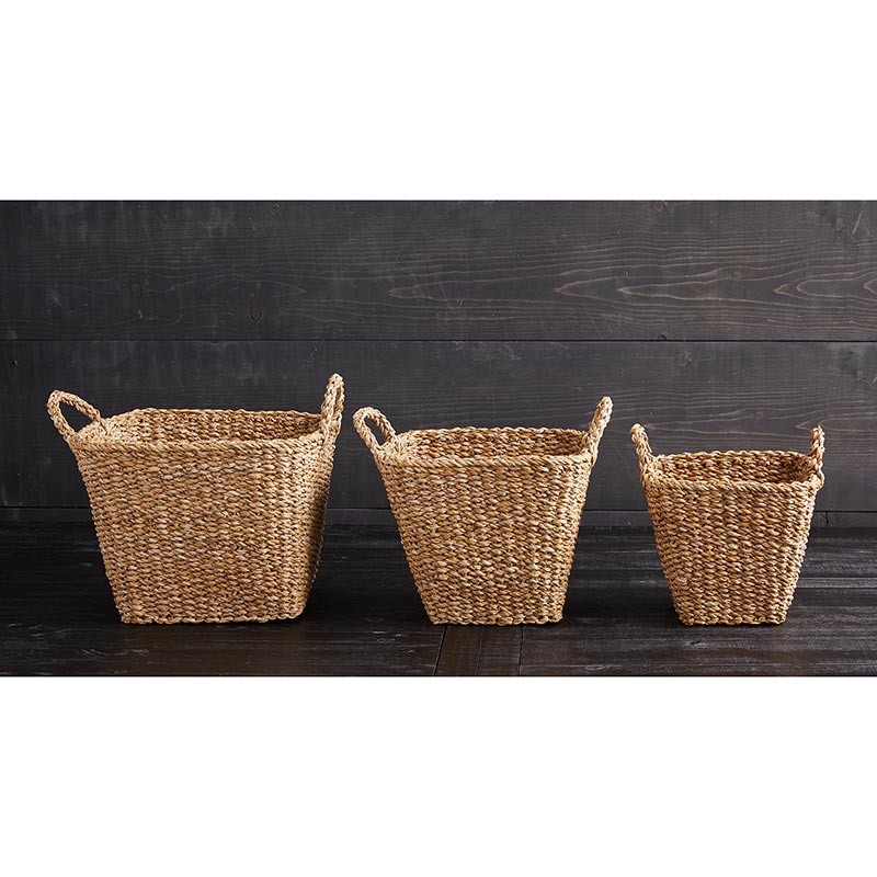 Square Basket with Handles Set - Bombay Mercantile