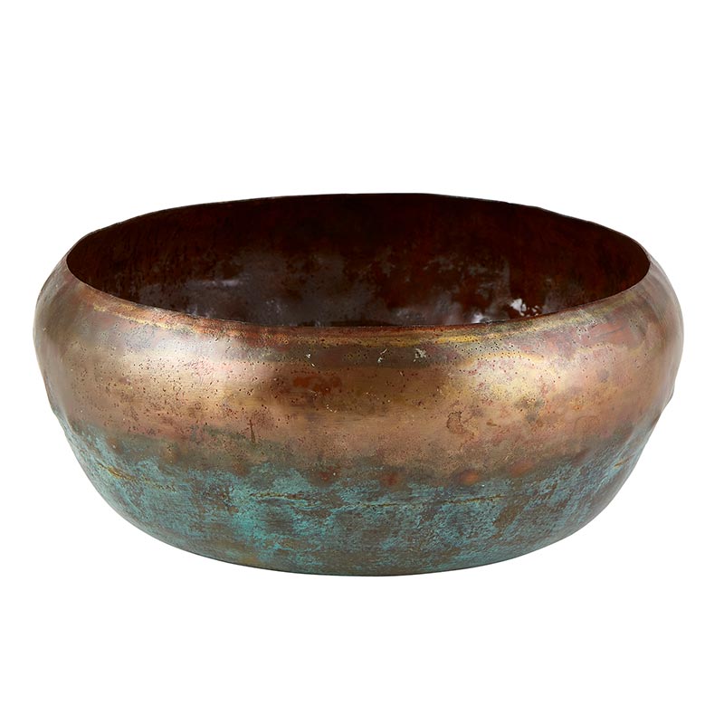 Copper Blue Pot, Set of 2 - Bombay Mercantile