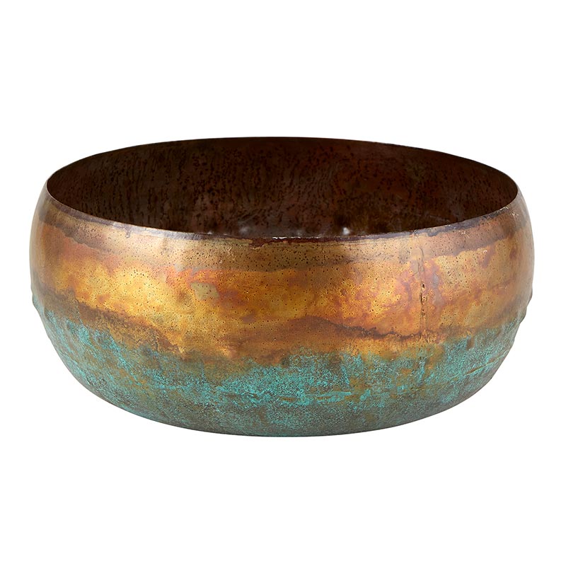 Copper Blue Pot, Set of 2 - Bombay Mercantile