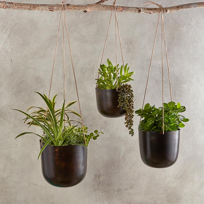 Metal Hanging Vase - Bombay Mercantile