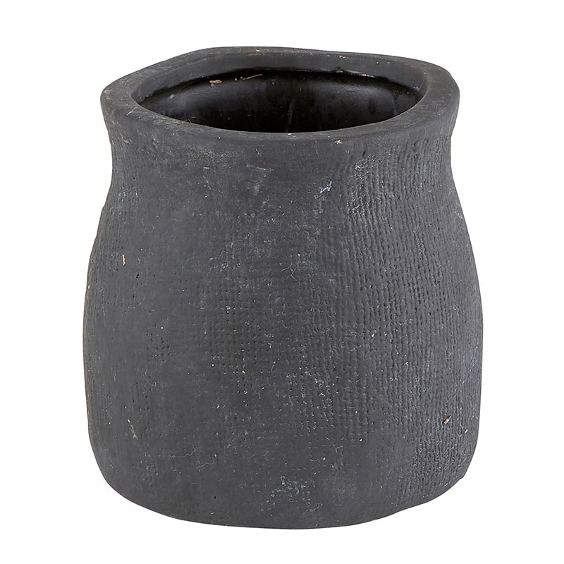 Matte Black Round Vase - Bombay Mercantile