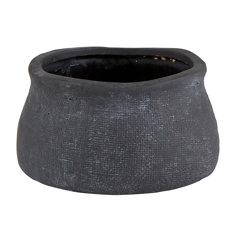 Matte Black Round Vase - Bombay Mercantile