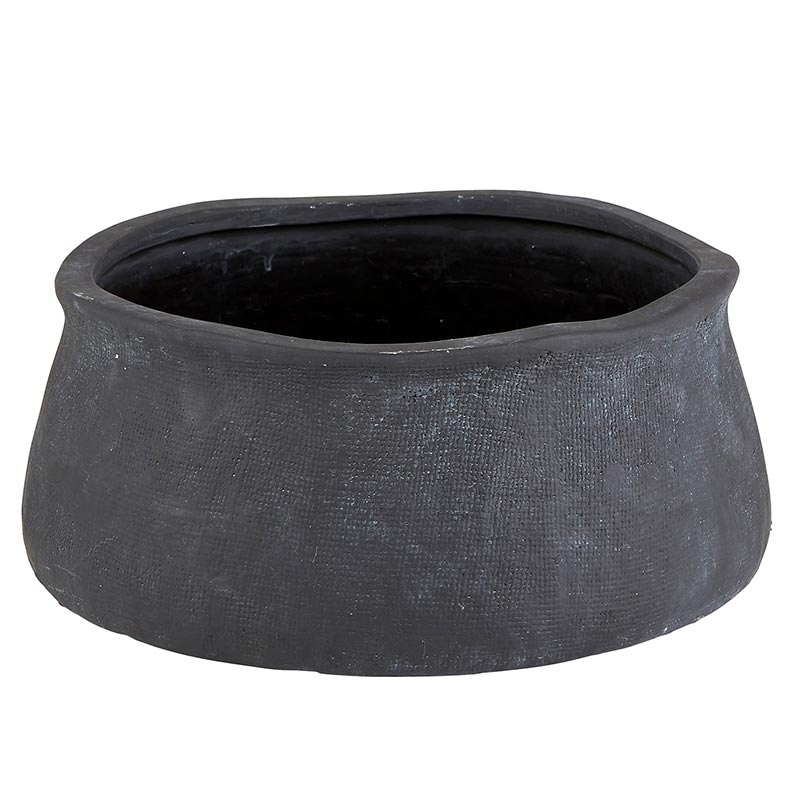 Matte Black Round Vase - Bombay Mercantile