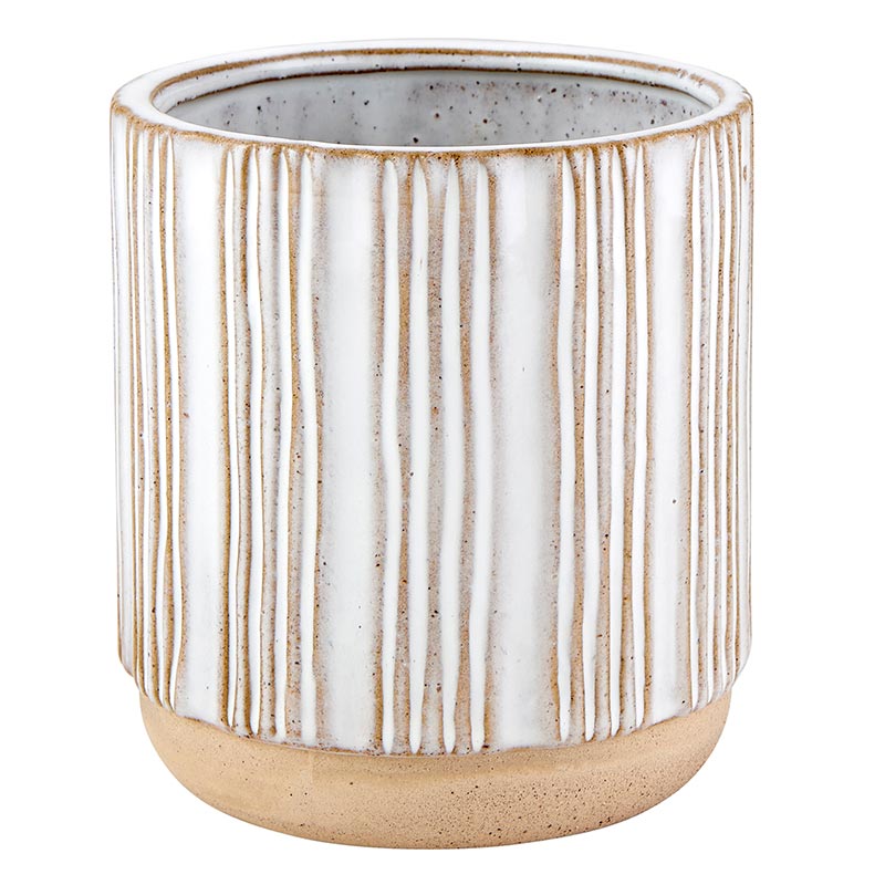 Round striped Pot - Bombay Mercantile