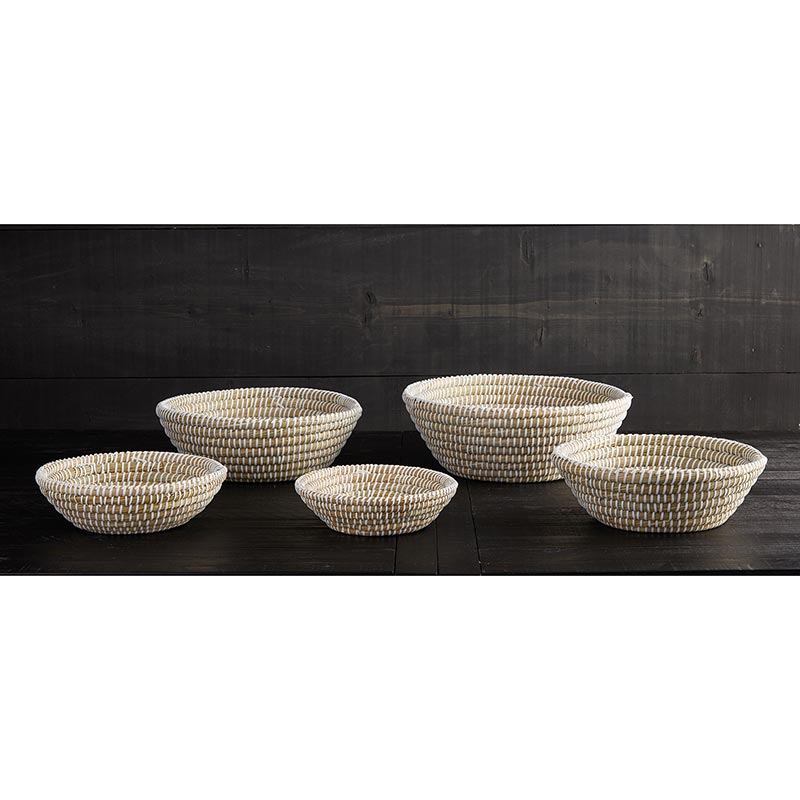 Sea Grass Basket Set - Weaved Bowl - Bombay Mercantile
