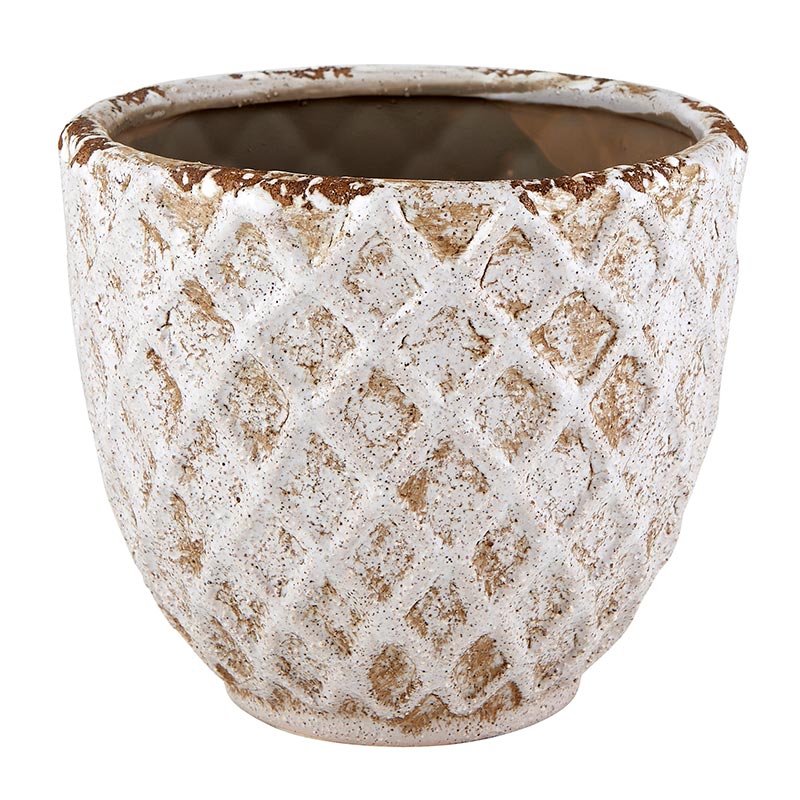 Diamond Pattern Pot - Bombay Mercantile