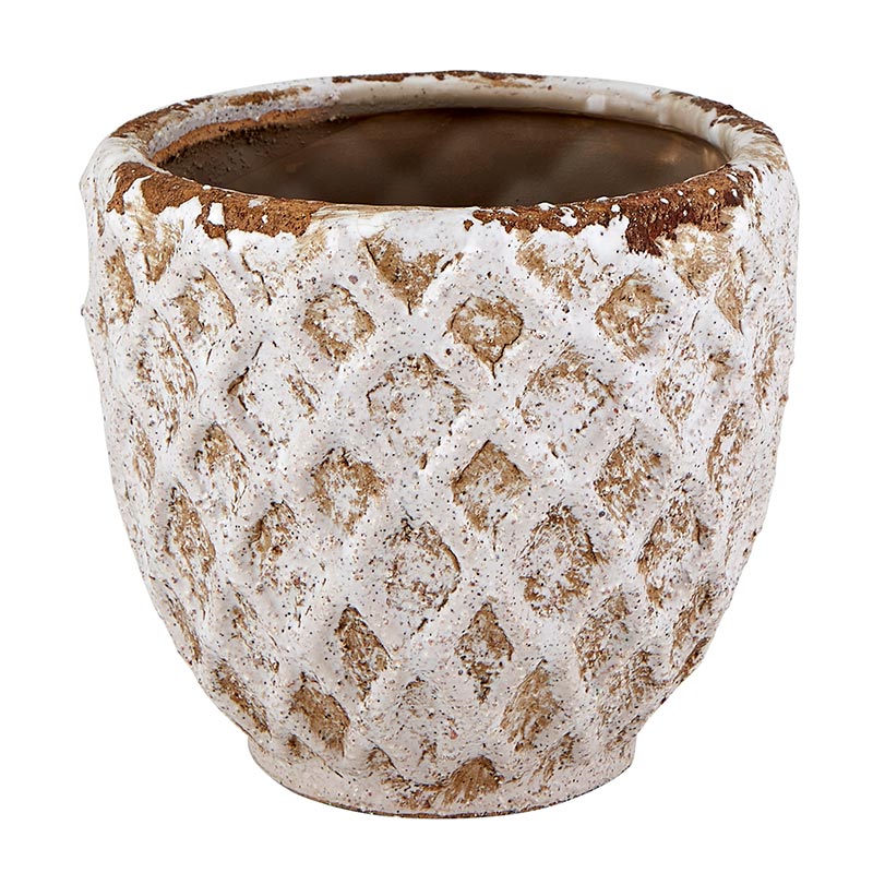 Diamond Pattern Pot - Bombay Mercantile