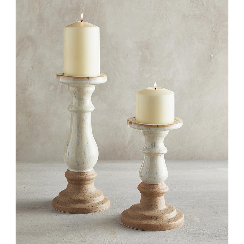 Ceramic Candlestick - Bombay Mercantile