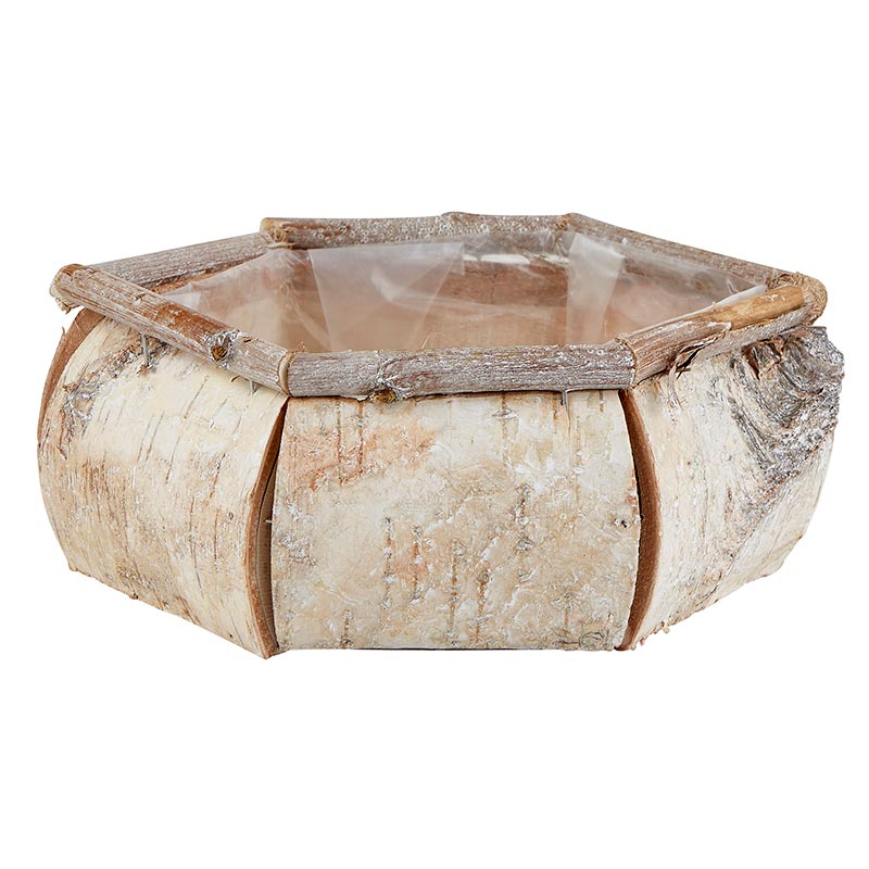 Wooden Planter - Hexagon - Bombay Mercantile