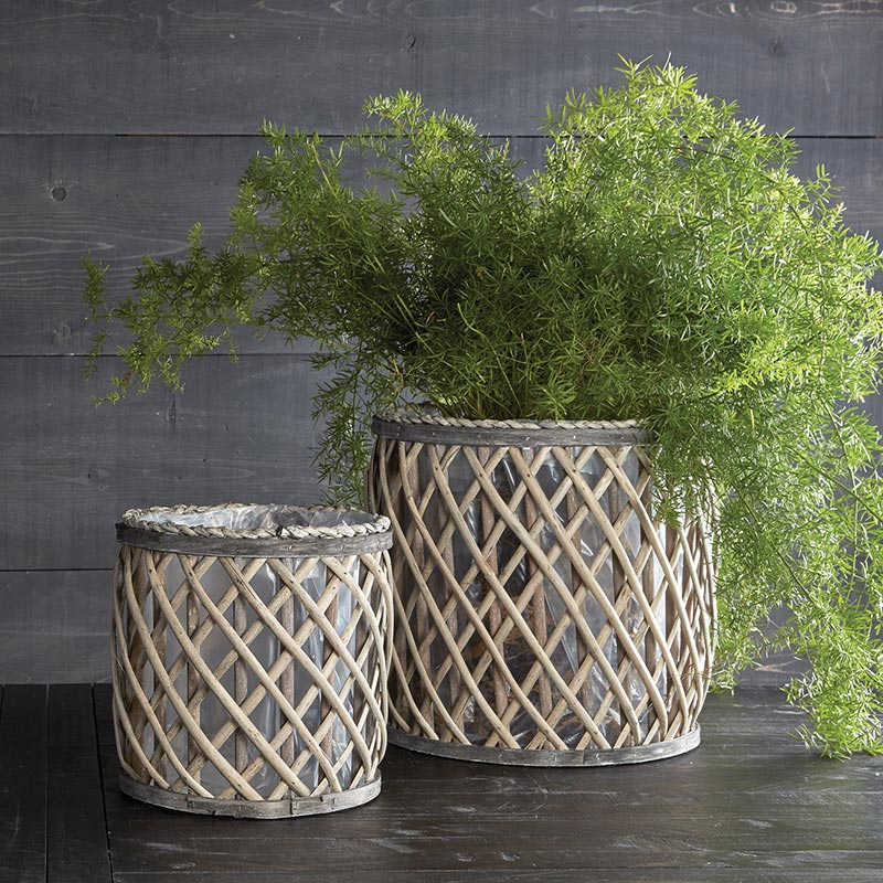 Willow Basket Set - Round - Bombay Mercantile
