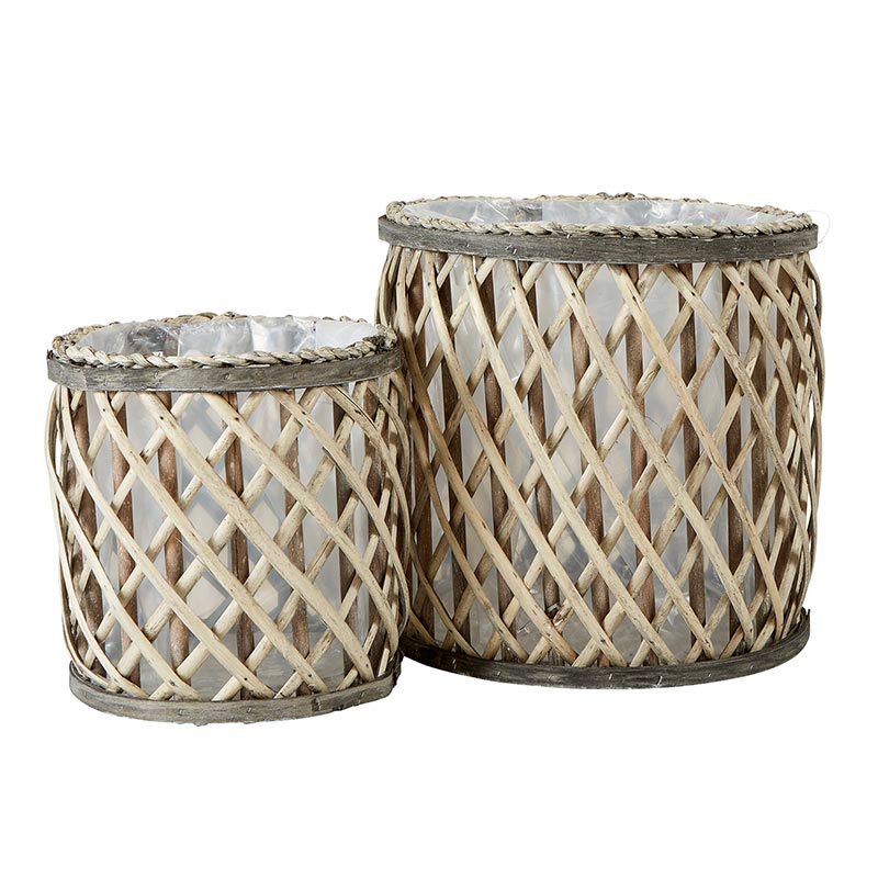 Willow Basket Set - Round - Bombay Mercantile