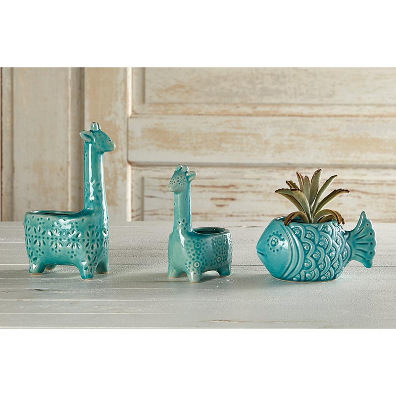 Lake Blue Fish Planter - Bombay Mercantile