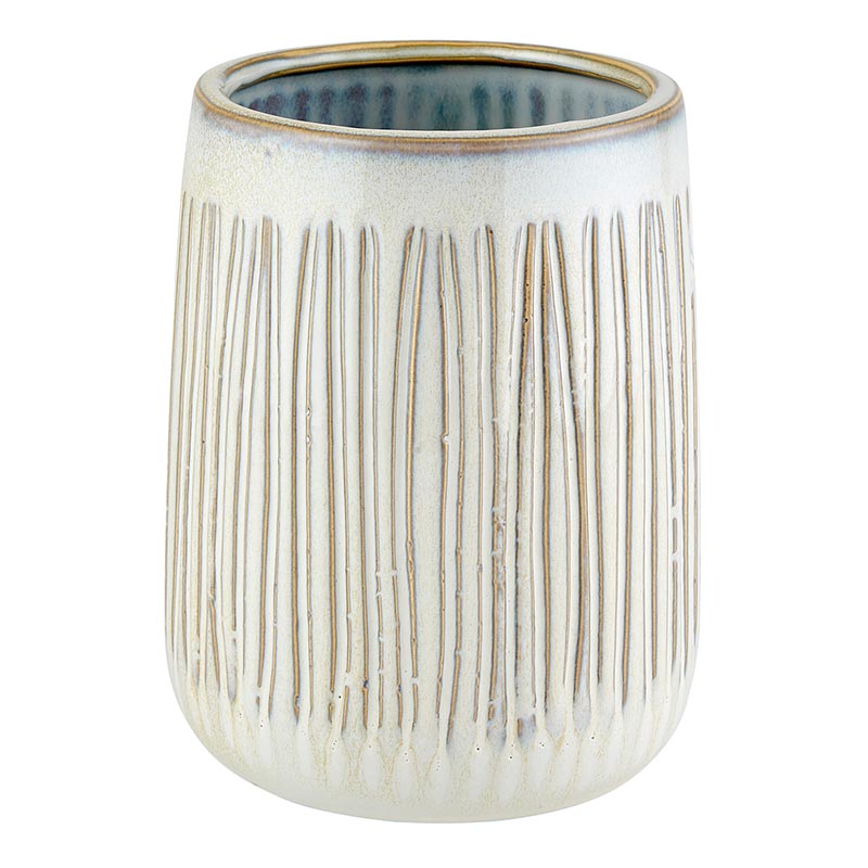Tall Texture Cream Planter - Bombay Mercantile