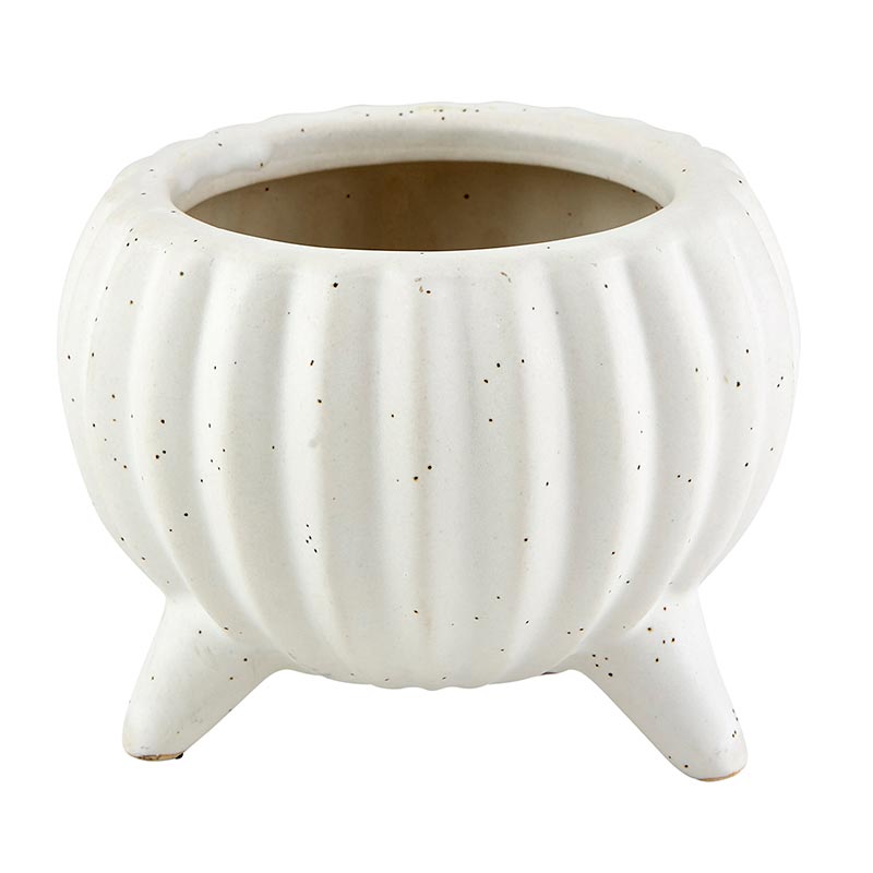 Matt Dot Cream Planter - Bombay Mercantile