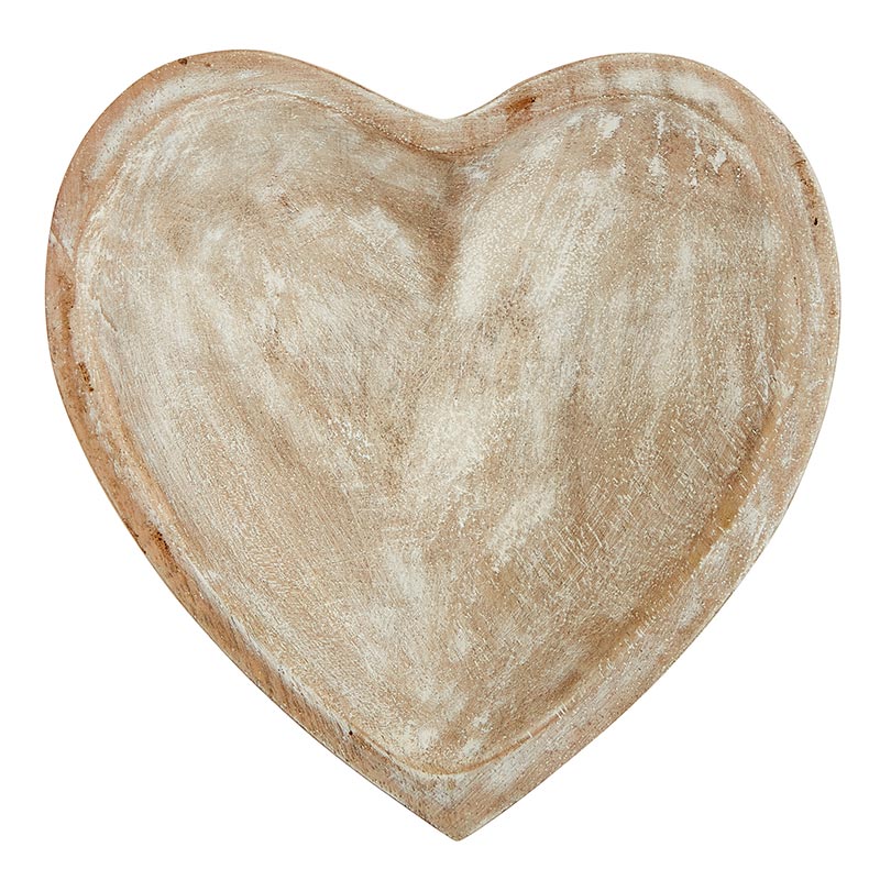 White Wooden Heart - Bombay Mercantile