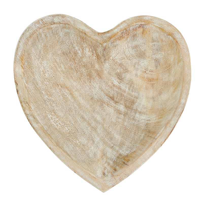 White Wooden Heart - Bombay Mercantile
