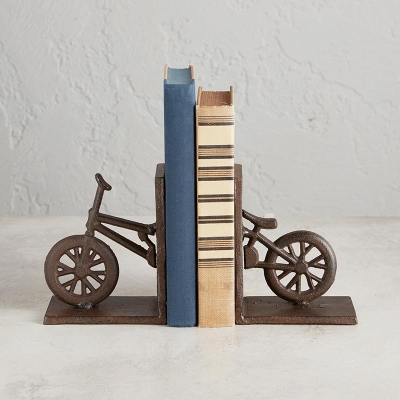 Cast Iron Décor - Bike Bookend, in increments of 2 - Bombay Mercantile