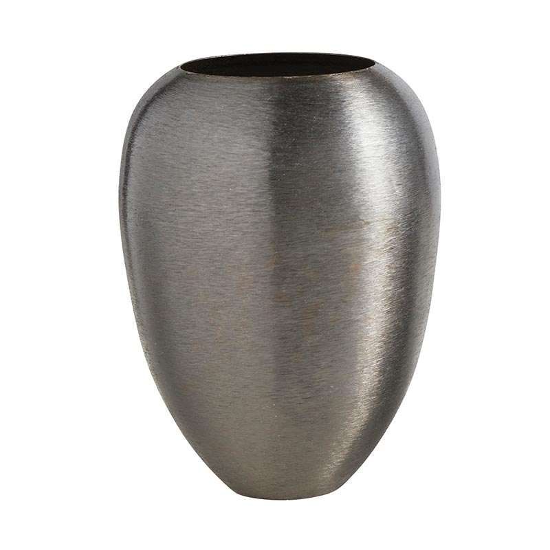 Brushed Black Vase - Bombay Mercantile