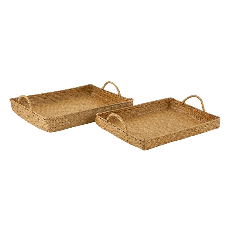 Rectangle Tray with Handles Set - Bombay Mercantile