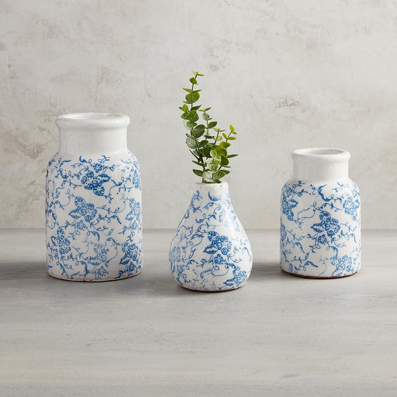 Vintage Blue Jar - Bombay Mercantile