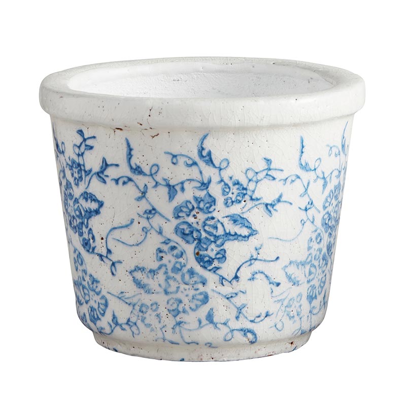 Vintage Blue Pot - Bombay Mercantile