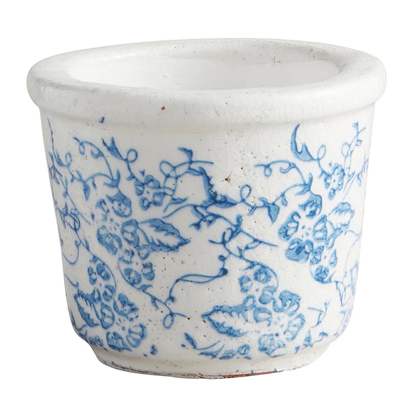 Vintage Blue Pot - Bombay Mercantile
