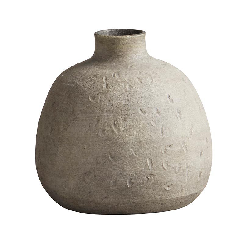 Textured Bud Vase - Gray - Bombay Mercantile