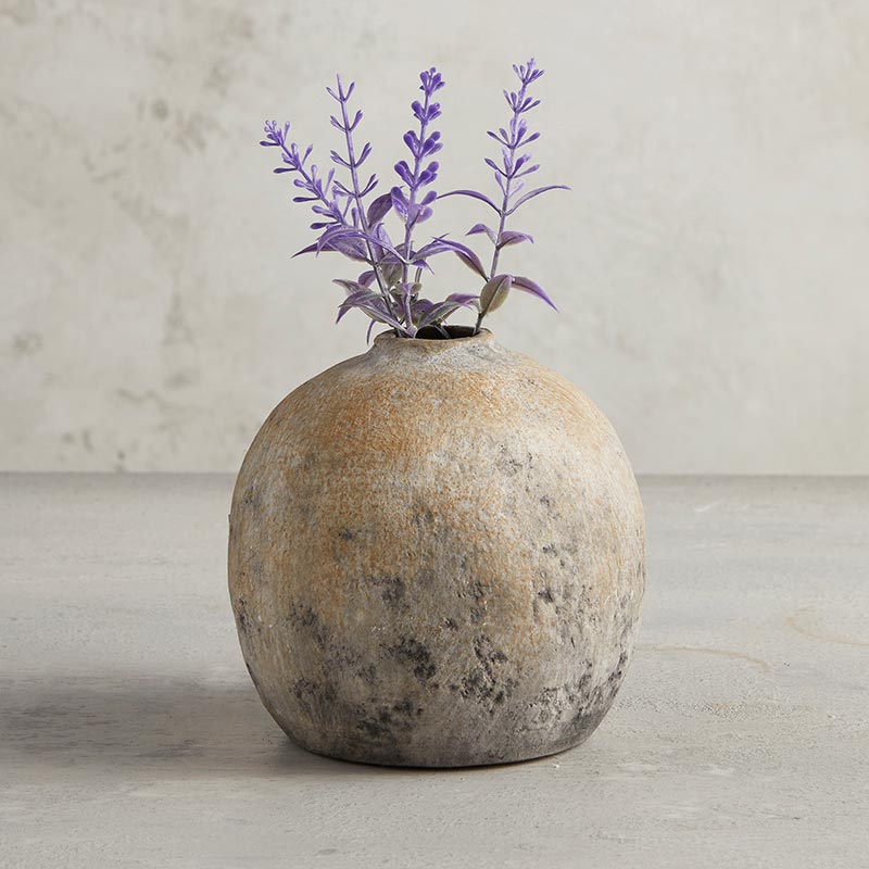 Textured Bud Vase - Beige - Bombay Mercantile