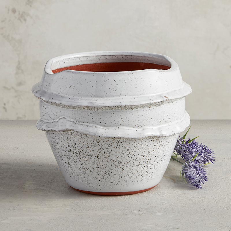 Swirl Vase - Ivory - Bombay Mercantile