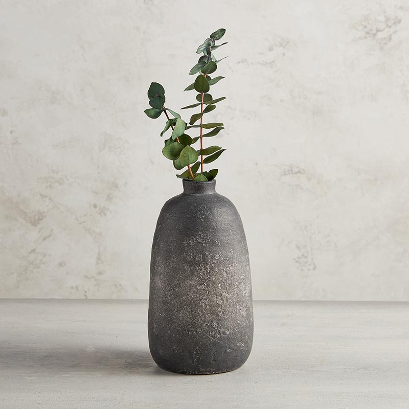 Rustic Vase - Black - Bombay Mercantile