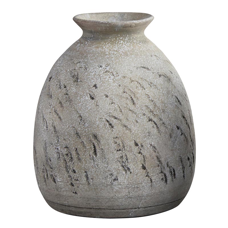Rustic Textured Vase - Gray - Bombay Mercantile