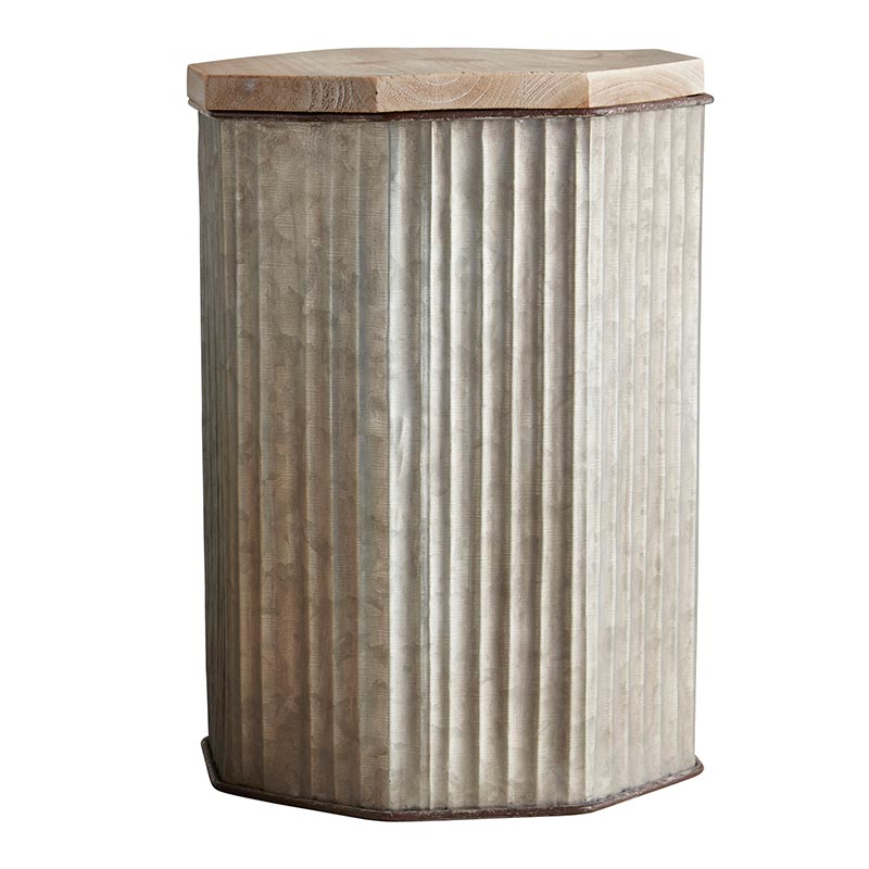 Galvanized Container with Lid - Bombay Mercantile